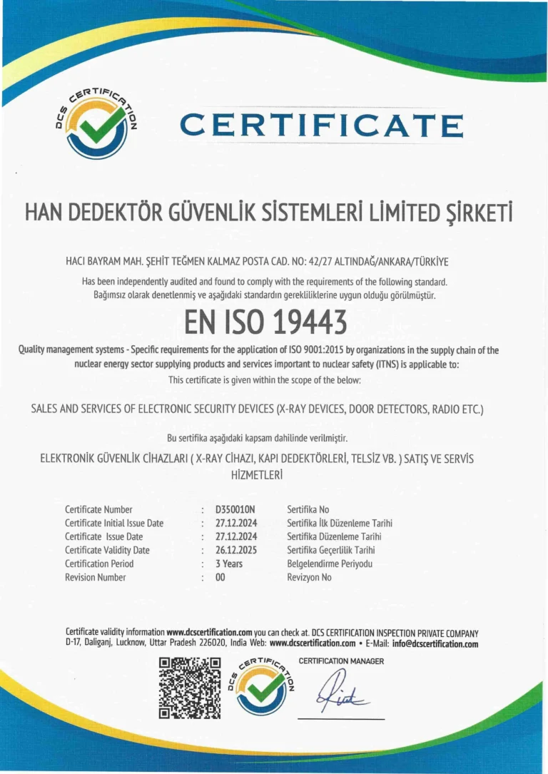 EN ISO 19443 sertifika